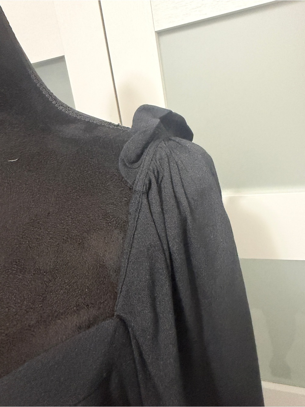Aritzia Wilfred Novella Puff-sleeve Sweetheart Blouse Black - Picture 10 of 14